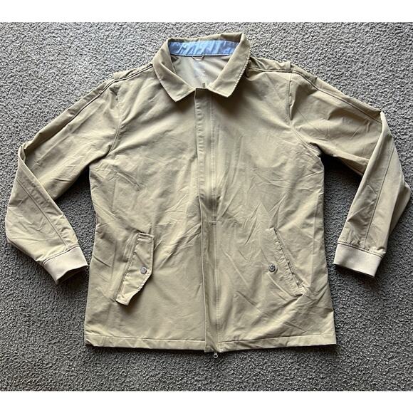 Nike Repel Player Mens Large Golf Water Repellent Jacket Beige BV0386 - Picture 1 of 7